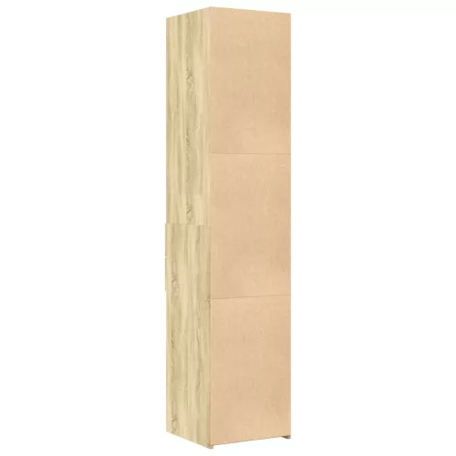  sonoma tölgy színű szerelt fa magasszekrény 40 x 42,5 x 185 cm