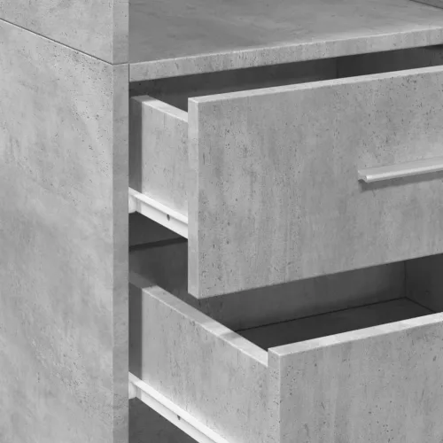  betonszürke szerelt fa magasszekrény 40x42,5x185 cm