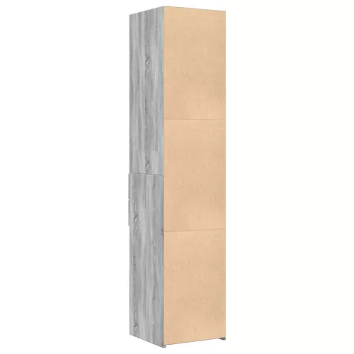  szürke sonoma színű szerelt fa magasszekrény 40 x 42,5 x 185 cm