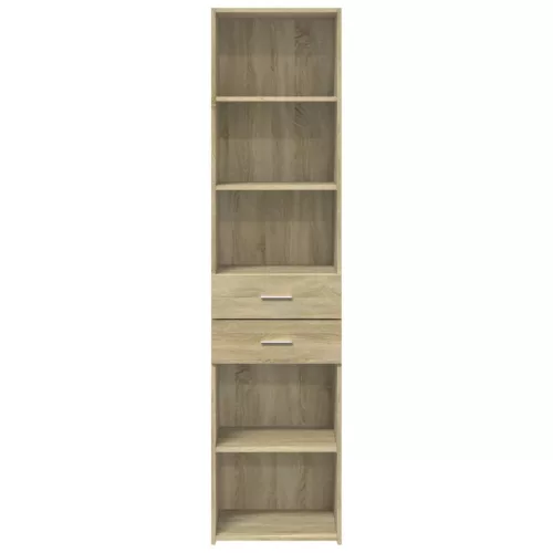  sonoma tölgy színű szerelt fa magasszekrény 45 x 42,5 x 185 cm