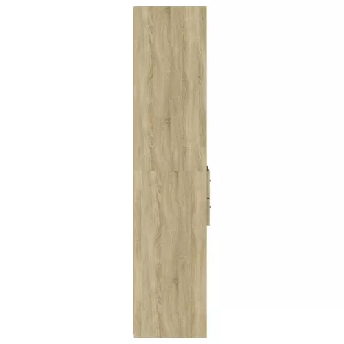  sonoma tölgy színű szerelt fa magasszekrény 45 x 42,5 x 185 cm