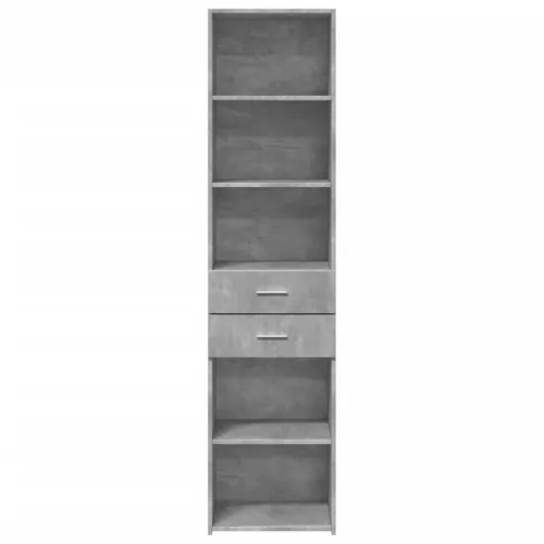  betonszürke szerelt fa magasszekrény 45 x 42,5 x 185 cm