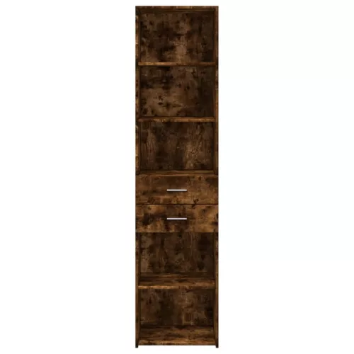  füstös tölgy színű szerelt fa magasszekrény 45 x 42,5 x 185 cm