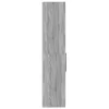  szürke sonoma színű szerelt fa magasszekrény 45 x 42,5 x 185 cm