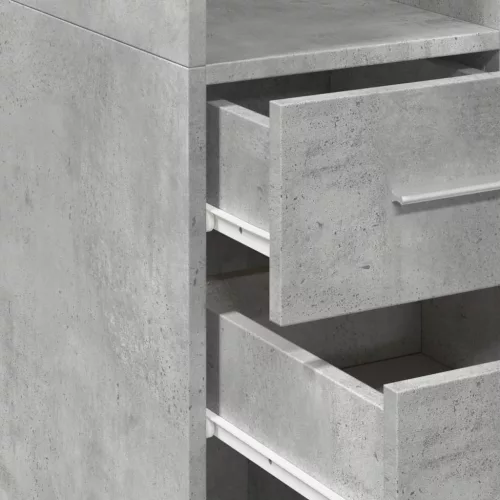  betonszürke szerelt fa magasszekrény 50x42,5x185 cm