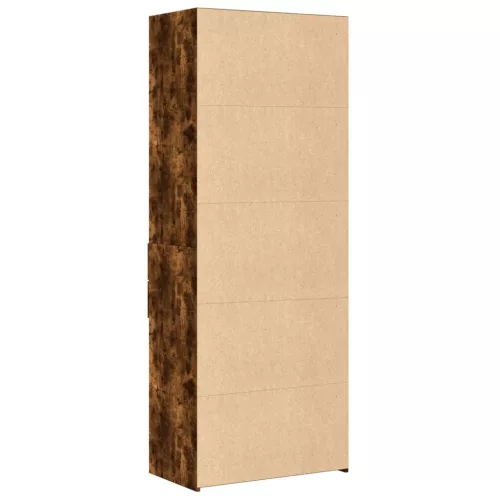  füstös tölgy színű szerelt fa magasszekrény 70 x 42,5 x 185 cm