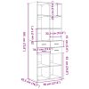  szürke sonoma színű szerelt fa magasszekrény 70 x 42,5 x 185 cm