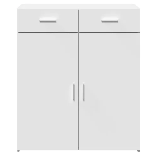  fehér szerelt fa tálalószekrény 80 x 42,5 x 93 cm