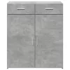  betonszürke szerelt fa tálalószekrény 80 x 42,5 x 93 cm