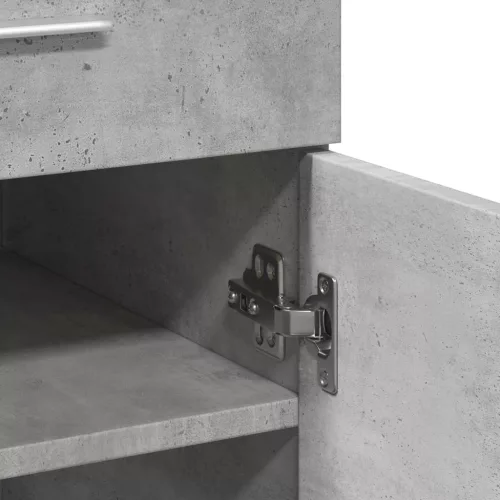  betonszürke szerelt fa tálalószekrény 80 x 42,5 x 93 cm