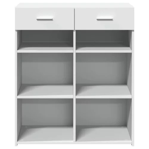  fehér szerelt fa tálalószekrény 80 x 42,5 x 93 cm