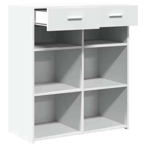  fehér szerelt fa tálalószekrény 80 x 42,5 x 93 cm