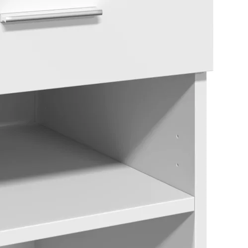  fehér szerelt fa tálalószekrény 80 x 42,5 x 93 cm