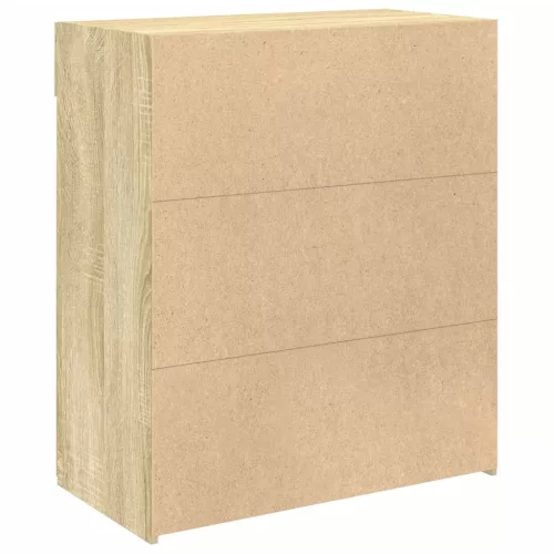  sonoma tölgy színű szerelt fa tálalóasztal 80 x 42,5 x 93 cm