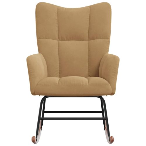  barna bársony hintaszék