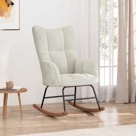  krémfehér bársony hintaszék