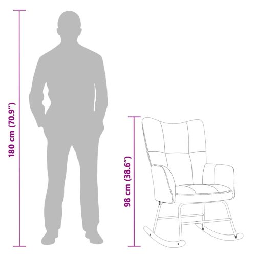  krémfehér bársony hintaszék