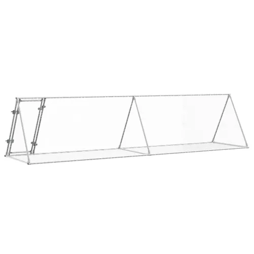  szürke horganyzott acél nyúlketrec 400 x 105 x 91 cm