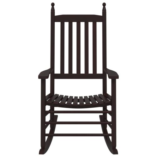  2 db barna tömör nyárfa hintaszék ívelt ülőfelülettel