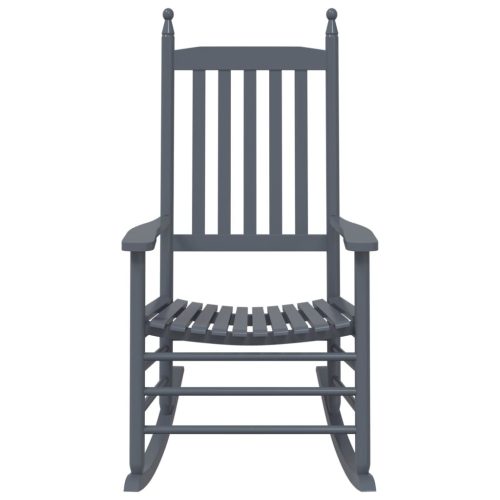  2 db szürke tömör nyárfa hintaszék ívelt ülőfelülettel