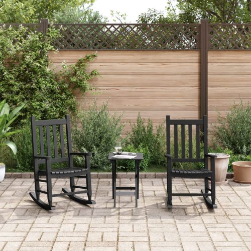  2 db fekete tömör nyárfa gyerekhintaszék