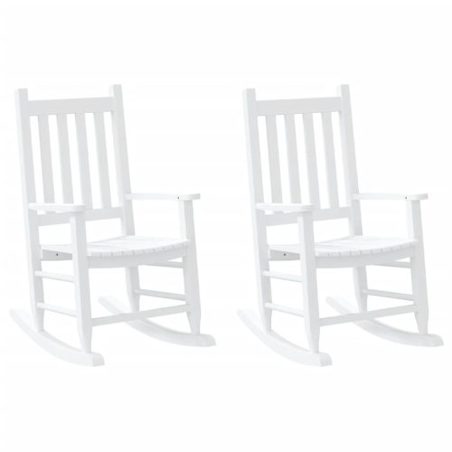  2 db fehér tömör nyárfa gyerekhintaszék