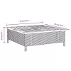  szürke polyrattan és akácfa kerti asztal 70 x 70 x 25 cm