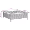  bézs polyrattan és akácfa kerti asztal 70 x 70 x 25 cm