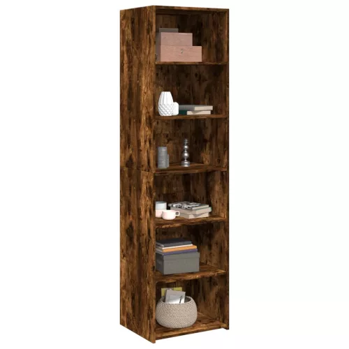  füstös tölgy színű szerelt fa magasszekrény 50 x 41 x 185