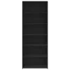  fekete szerelt fa magasszekrény 70 x 41 x 185 cm