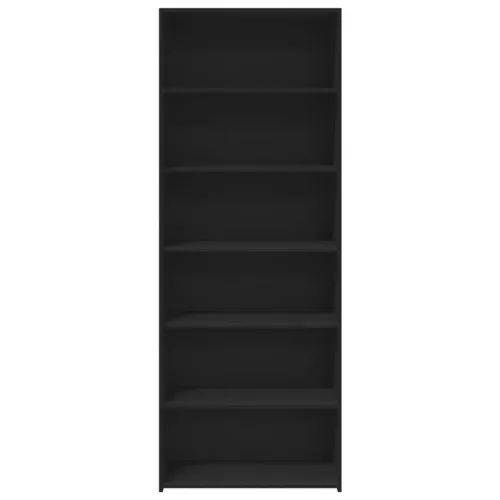  fekete szerelt fa magasszekrény 70 x 41 x 185 cm