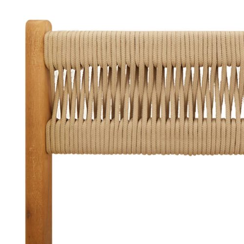  3 részes bézs polipropilén és tömör fa bisztrószett