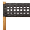  3 részes fekete polyrattan és tömör fa bisztrószett