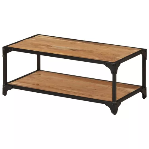  tömör akácfa dohányzóasztal 90 x 45 x 35 cm