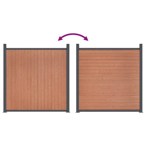  barna WPC kerítéspanel 353 x 186 cm