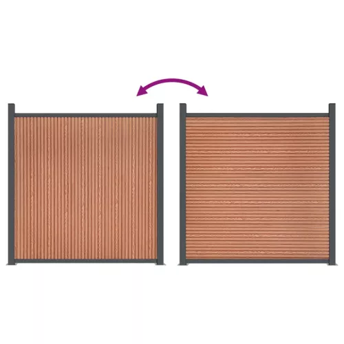  barna WPC kerítéspanel 699 x 186 cm