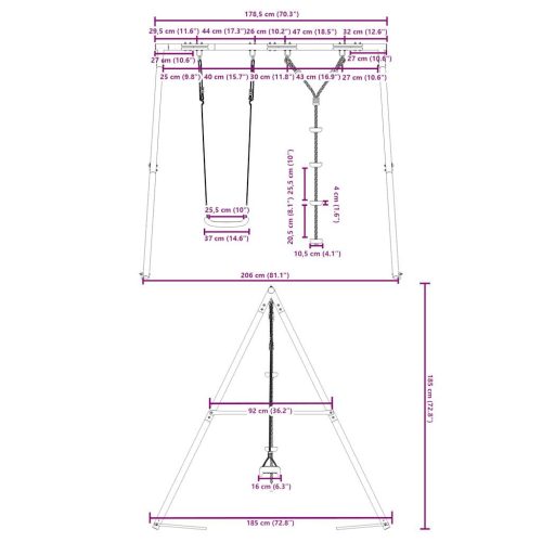  kültéri hintaszett hintával és tárcsás hintával