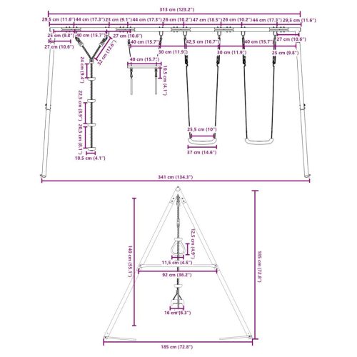  kültéri hintaszett hintákkal trapézzal és tárcsás hintával