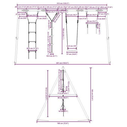  kültéri hintaszett hintával trapézzal létrával tárcsás hintával