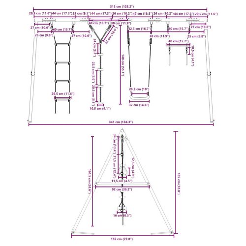  kültéri hintaszett hintával trapézzal létrával tárcsás hintával