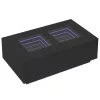  fekete végtelen hatású LED-es dohányzóasztal 116 x 69 x 40 cm