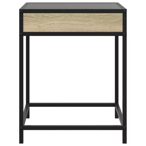  sonoma tölgy végtelen hatású LED-es éjjeliszekrény 40x40x51 cm