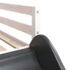  fehér tömör fenyő emeletes ágy csúszdával és létrával 90x200 cm