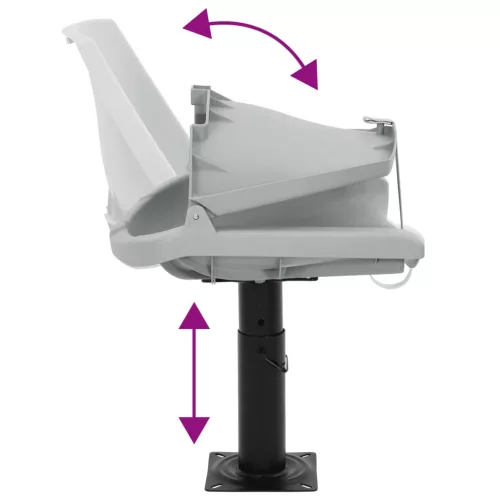  2 részes szürke összecsukható hajóülés párna nélkül 48x51x41 cm