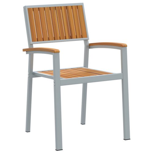  5 részes kerti étkező szett Tömör fa akác és fém