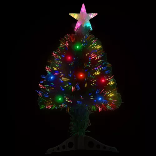  száloptikás megvilágított karácsonyfa állvánnyal 64 cm