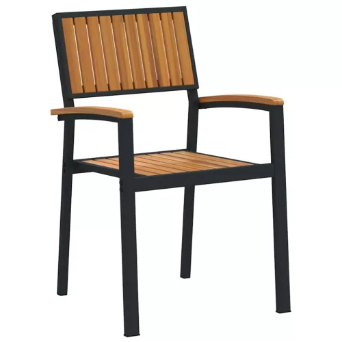  Kert étkező szett 5 pcs Fekete Tömör Akácfa