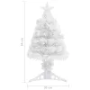  fehér száloptikás megvilágított műkarácsonyfa 64 cm