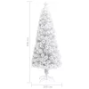  fehér száloptikás megvilágított műkarácsonyfa 240 cm