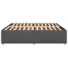  sötétszürke szövet ágykeret matrac nélkül 200 x 200 cm